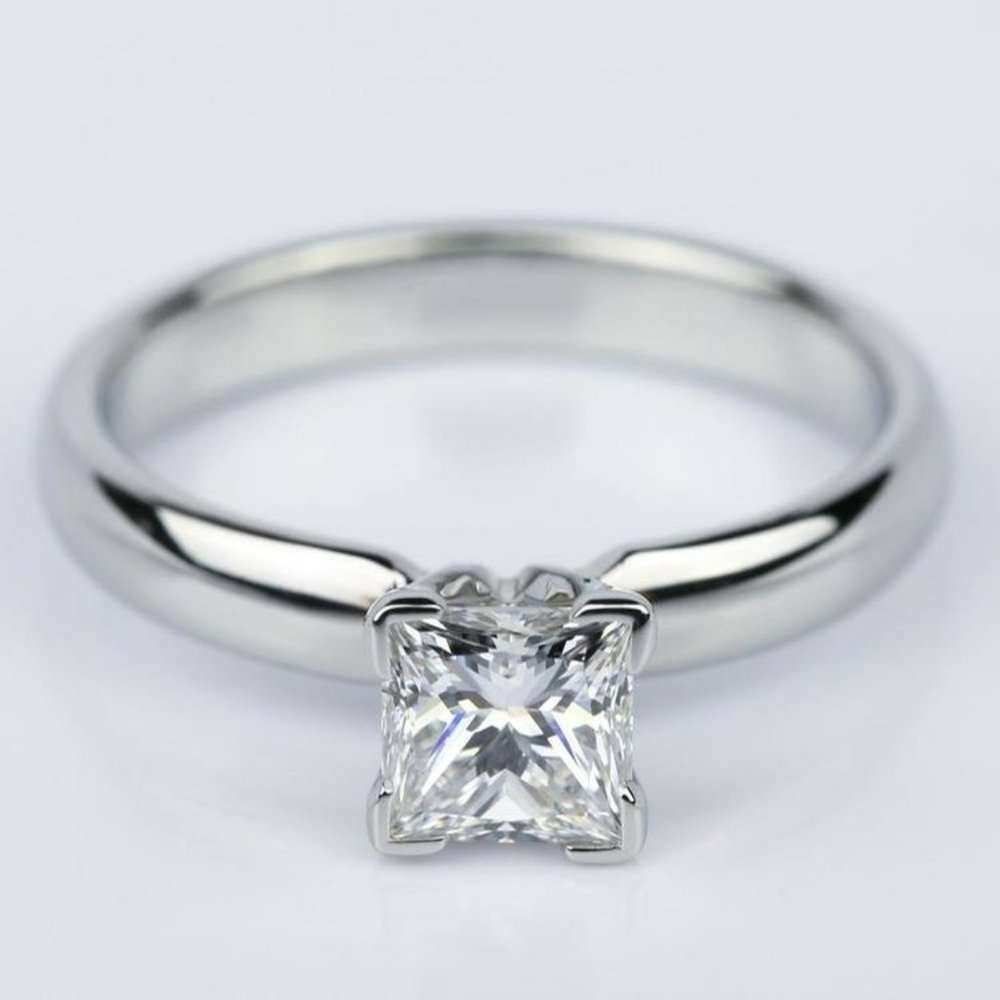 IGI 0.50 Ct Princess Lab Grown Diamond Ring D-VS1